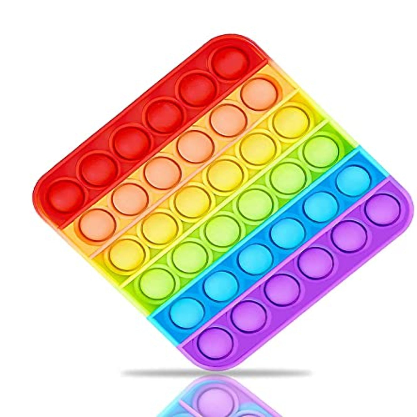 Min Qty:6 | Multicolor Square Silicone Pop It Fidget Toy