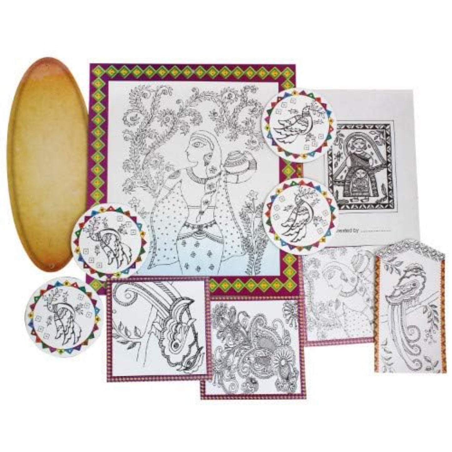 Madhubani Art Game for Kids, Craft Kits, Do it Yourself