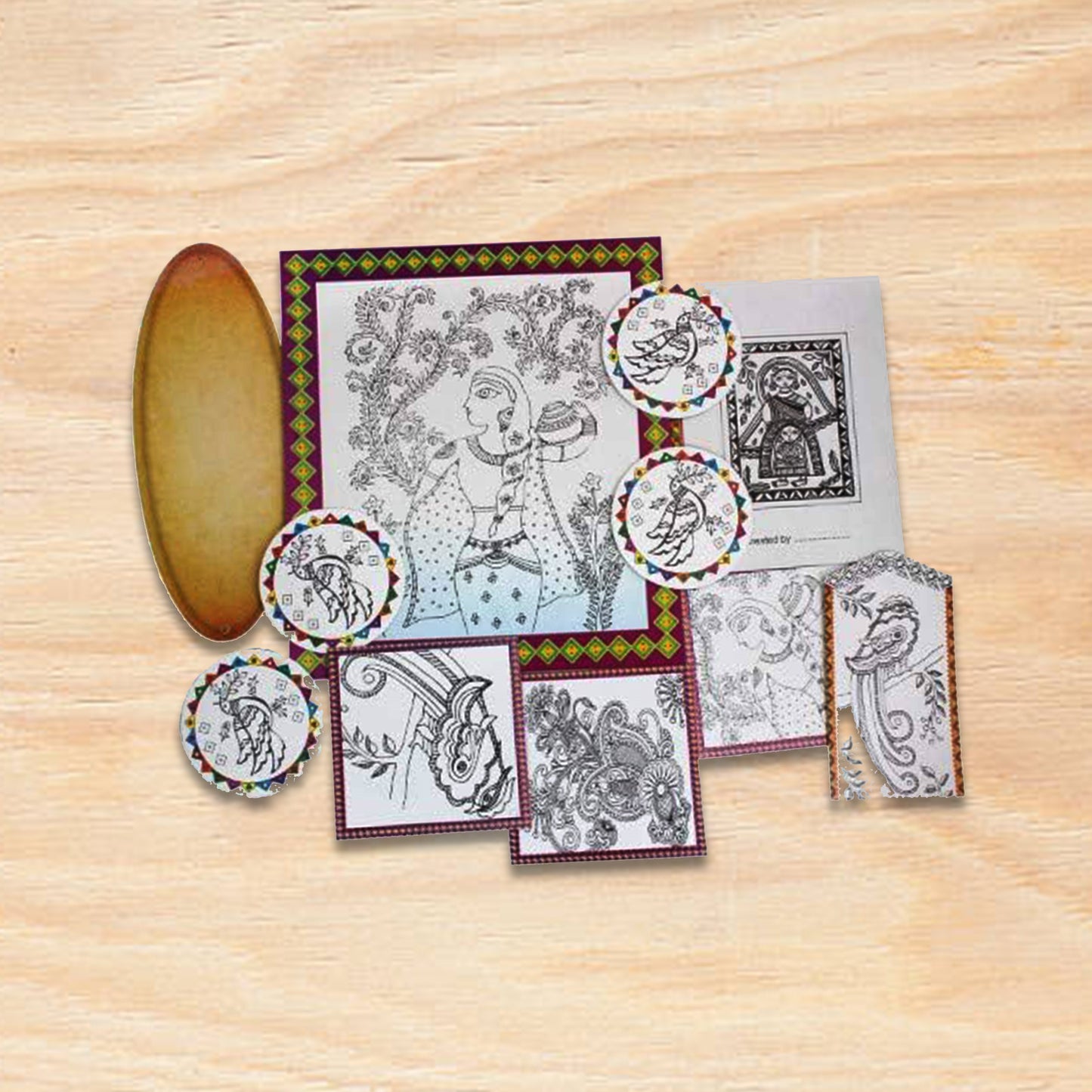 Madhubani Art Game for Kids, Craft Kits, Do it Yourself