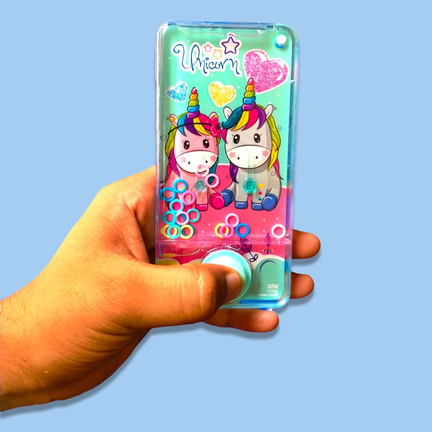 Transparent Unicorn Theme Handled Water Game