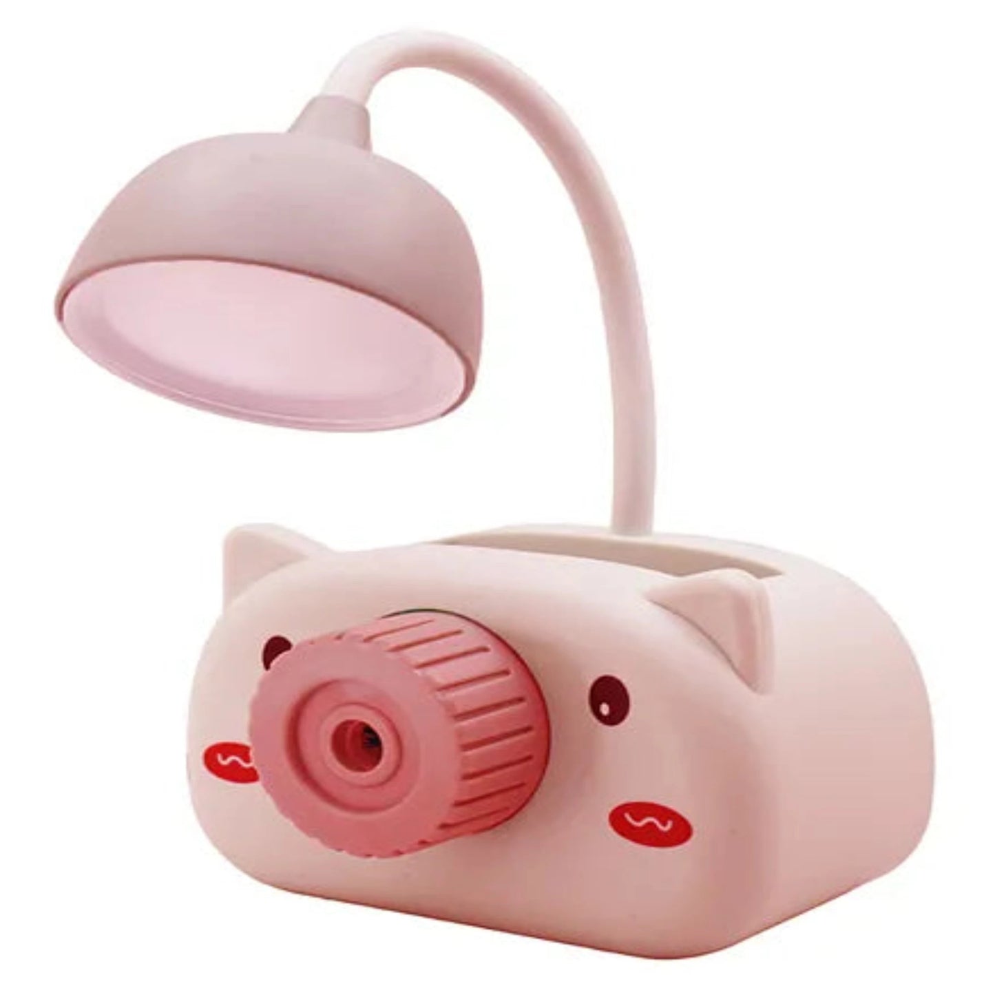 Piggy Desk LED Lamp with Pencil Sharpener & Storage Pen Holder