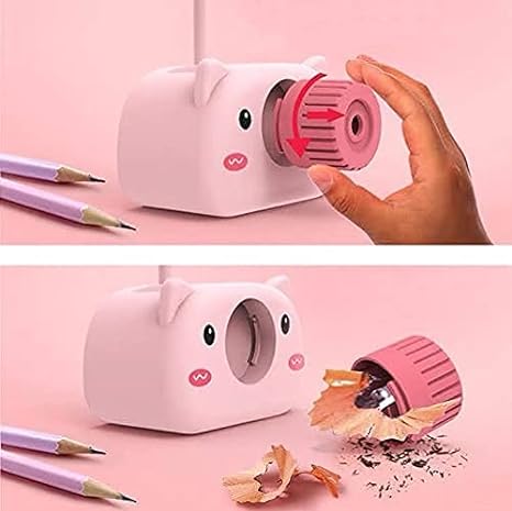 Piggy Desk LED Lamp with Pencil Sharpener & Storage Pen Holder