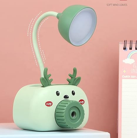 Piggy Desk LED Lamp with Pencil Sharpener & Storage Pen Holder