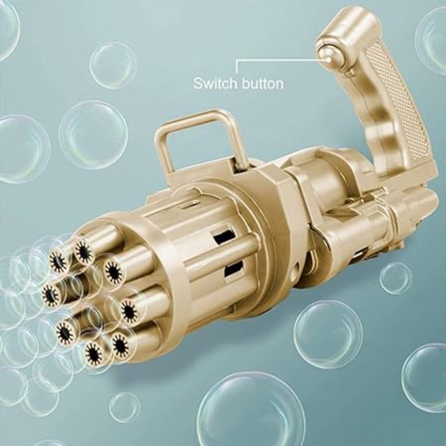 Min Qty:4 | Mini Gatling Electric Bubble Gun (Fun Games For Kids)