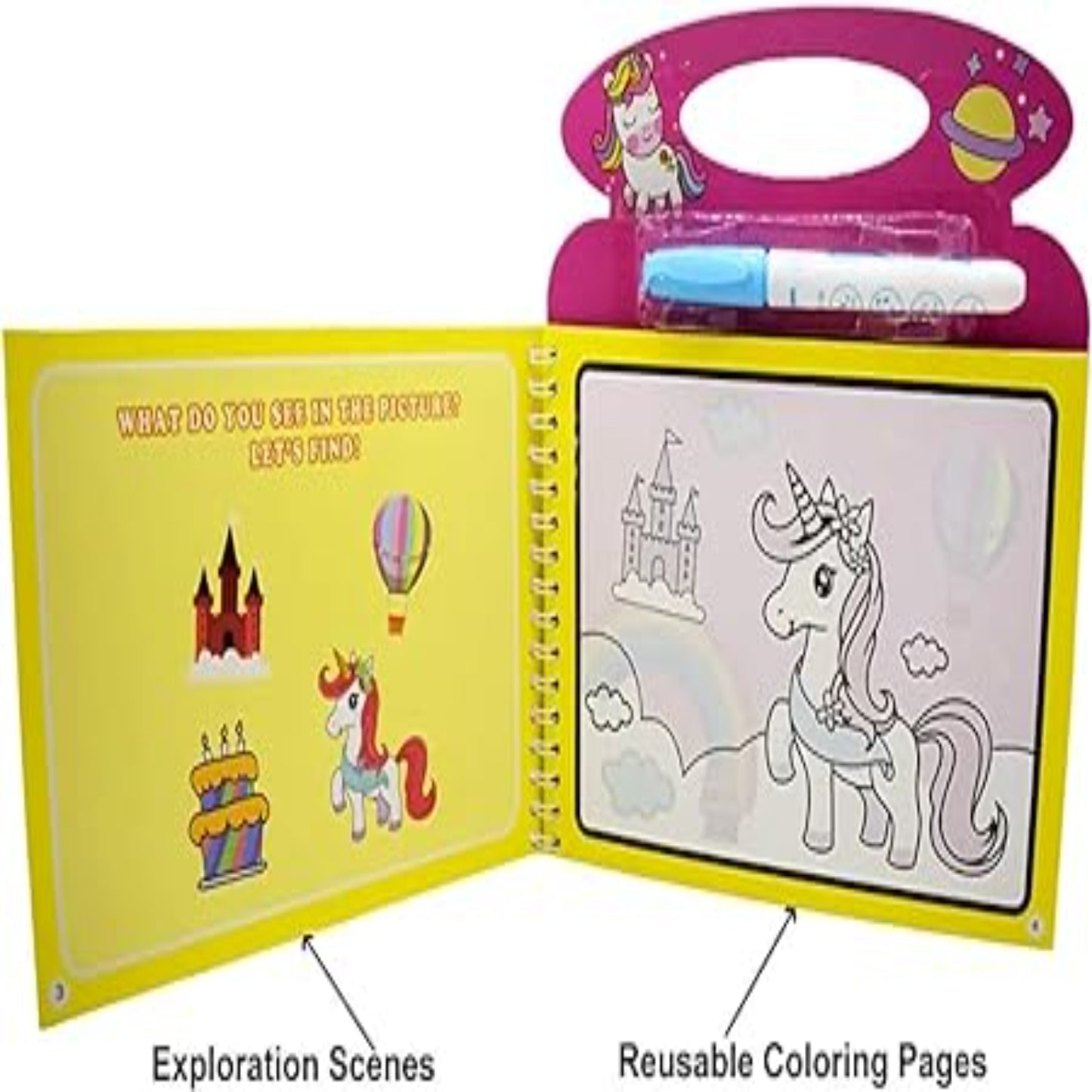 Min Qty:4 | Reusable Magic Water Painting Book with Pen