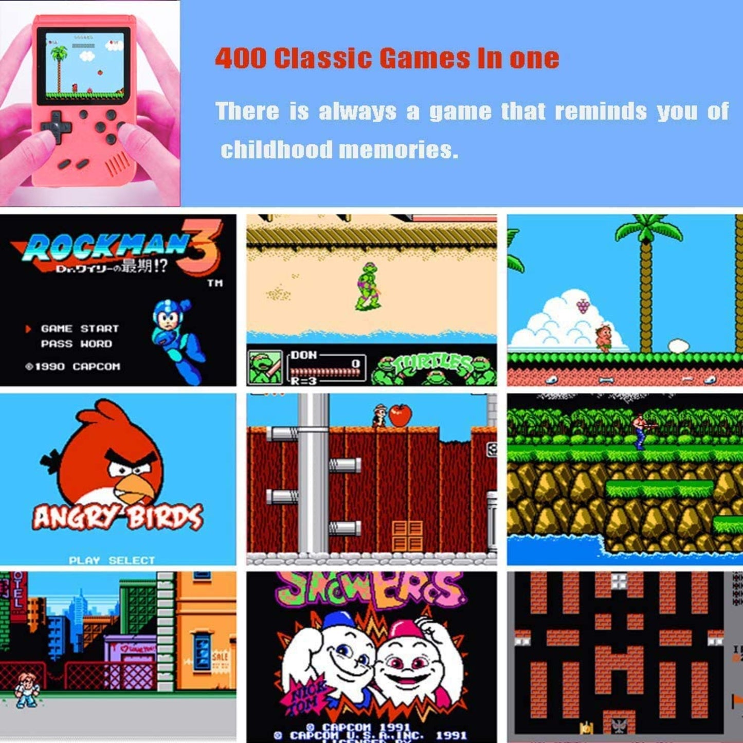 SUP 400 in 1 Portable Games with Mario,Contra games