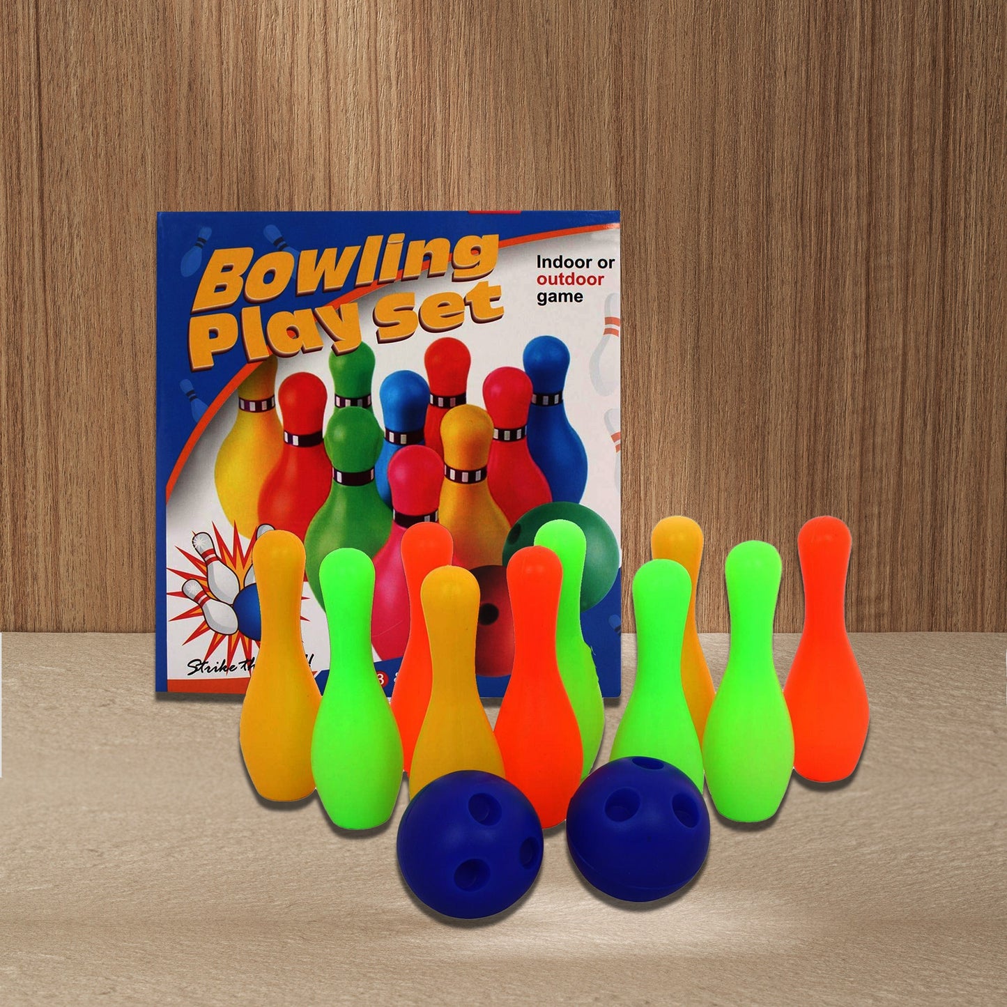 Plastic Bowling Set Game with 10 bottles & 2 balls