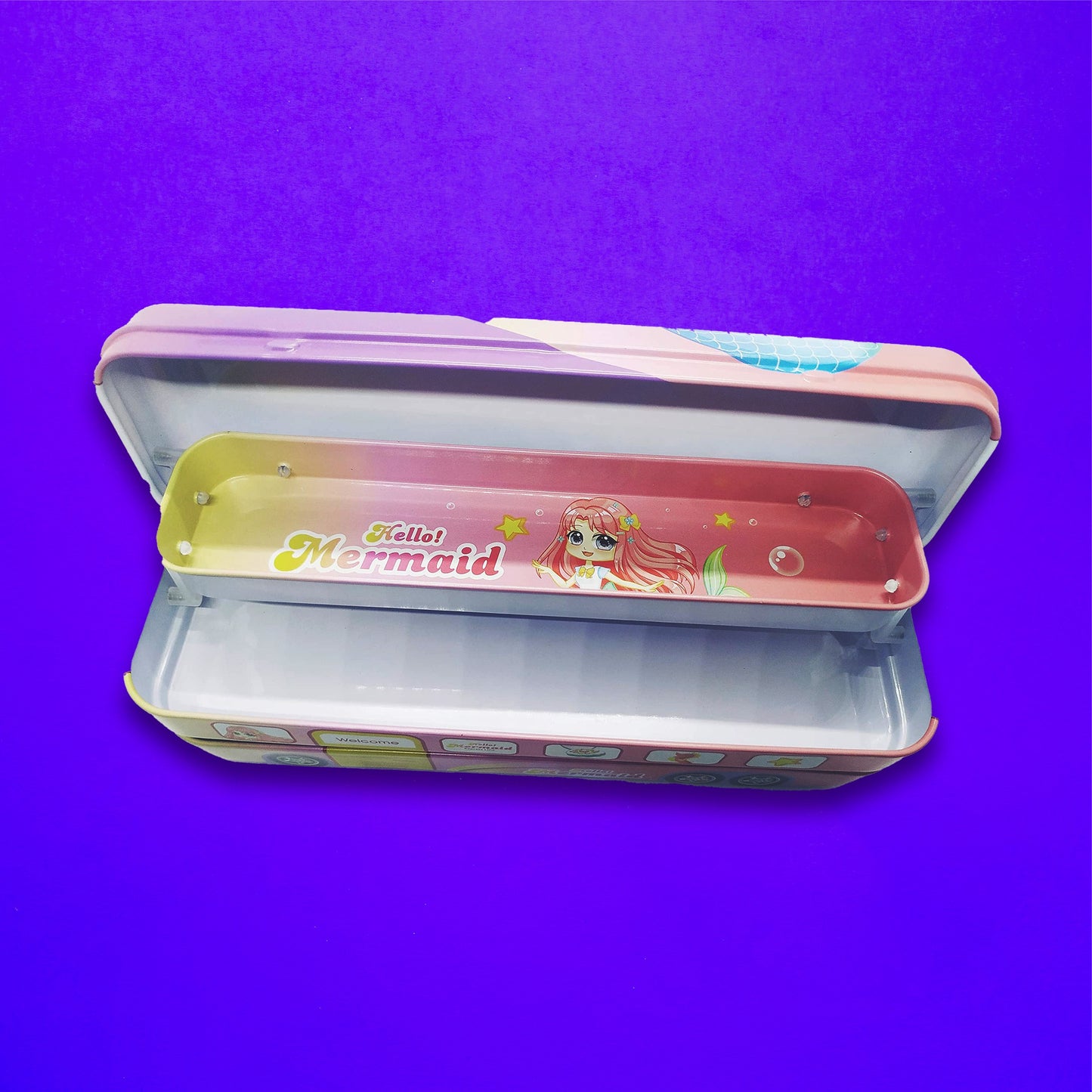 Theme based Bus Pencil Box, Metal Pencil Box