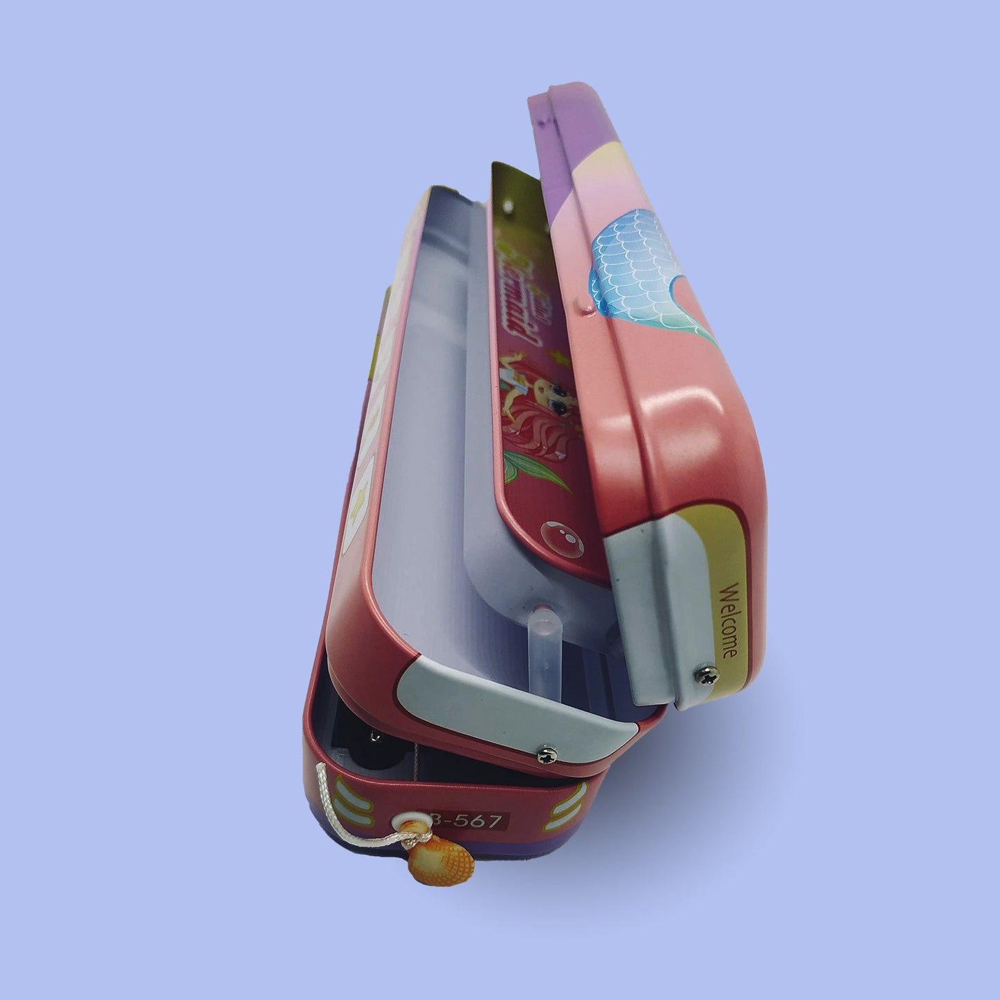 Theme based Bus Pencil Box, Metal Pencil Box