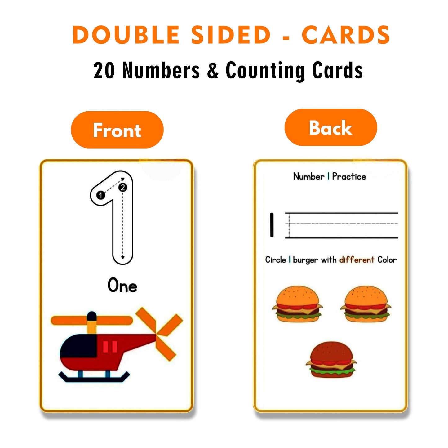 Write & Wipe Activity Card, Flash Cards