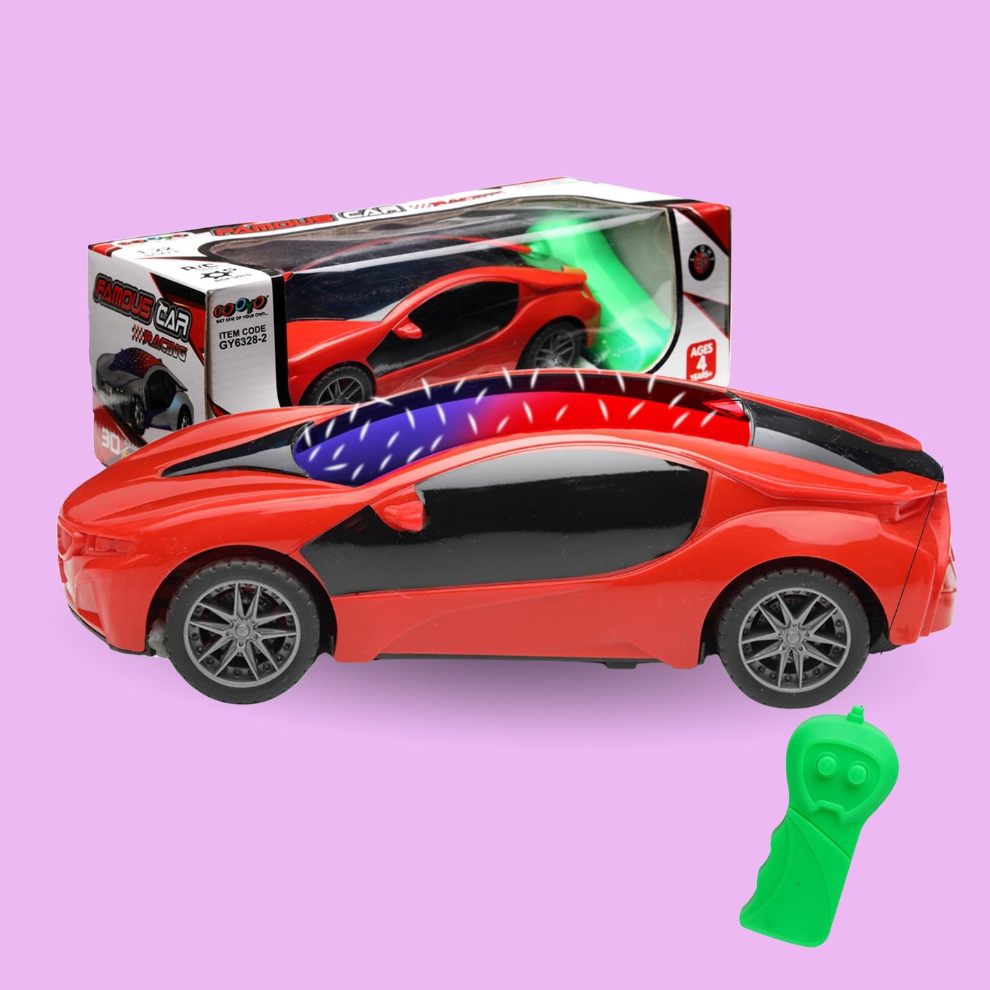 3D Lights Famous Remote Control High Speed Racing Car