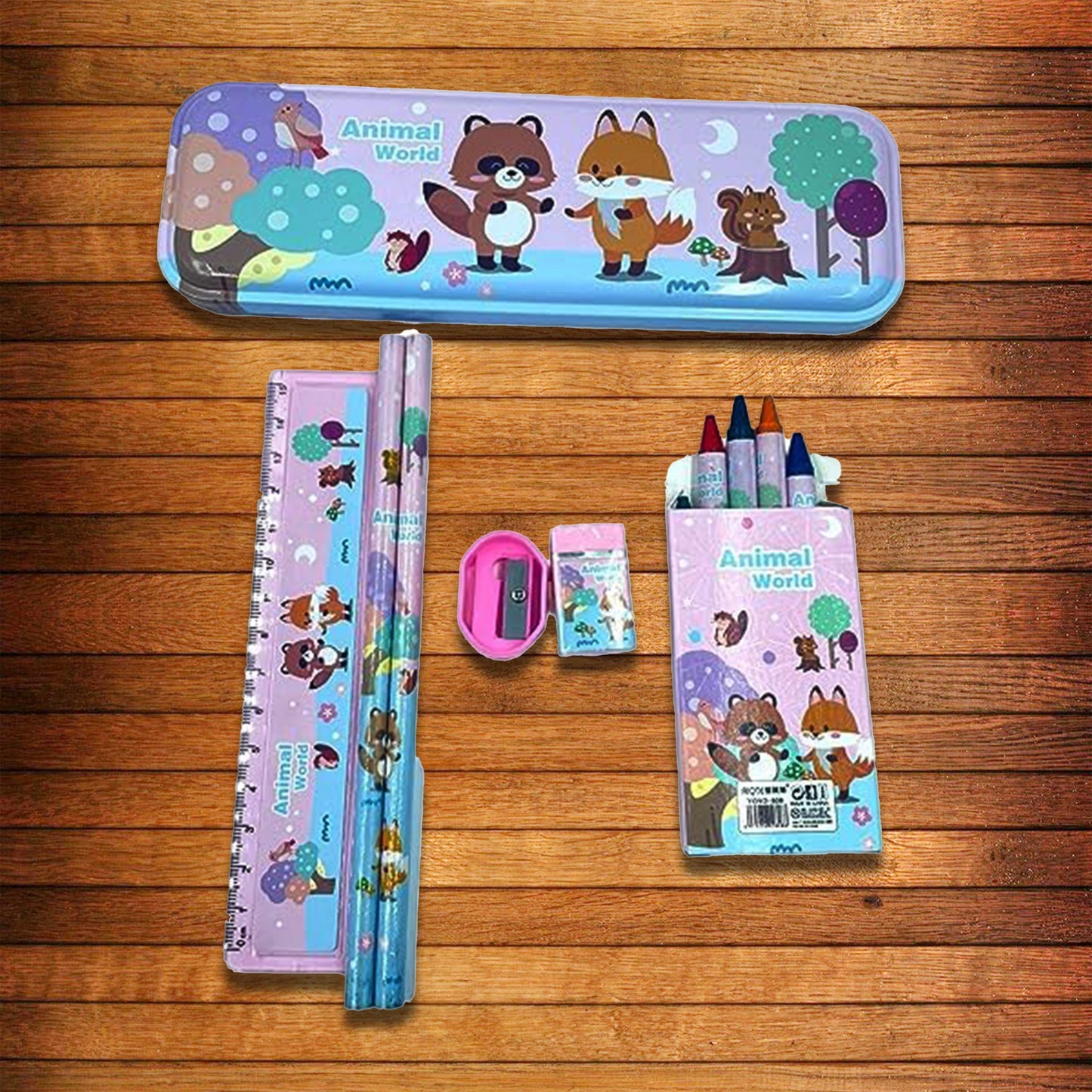 Animal World Theme Stationary Set Kit