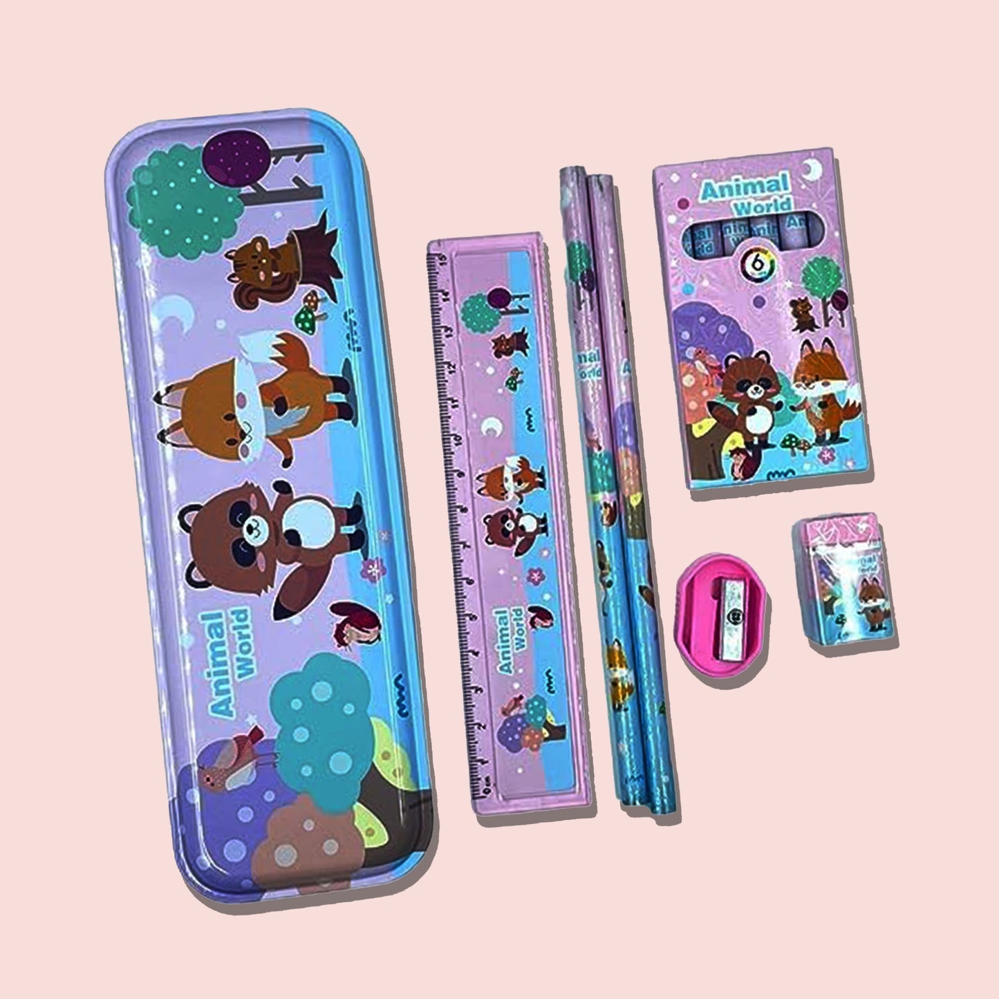 Animal World Theme Stationary Set Kit