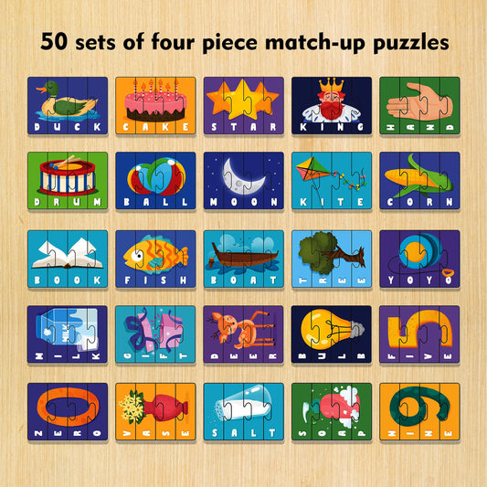 Learning Puzzle - Learn to Spell 50 Four Letter Words