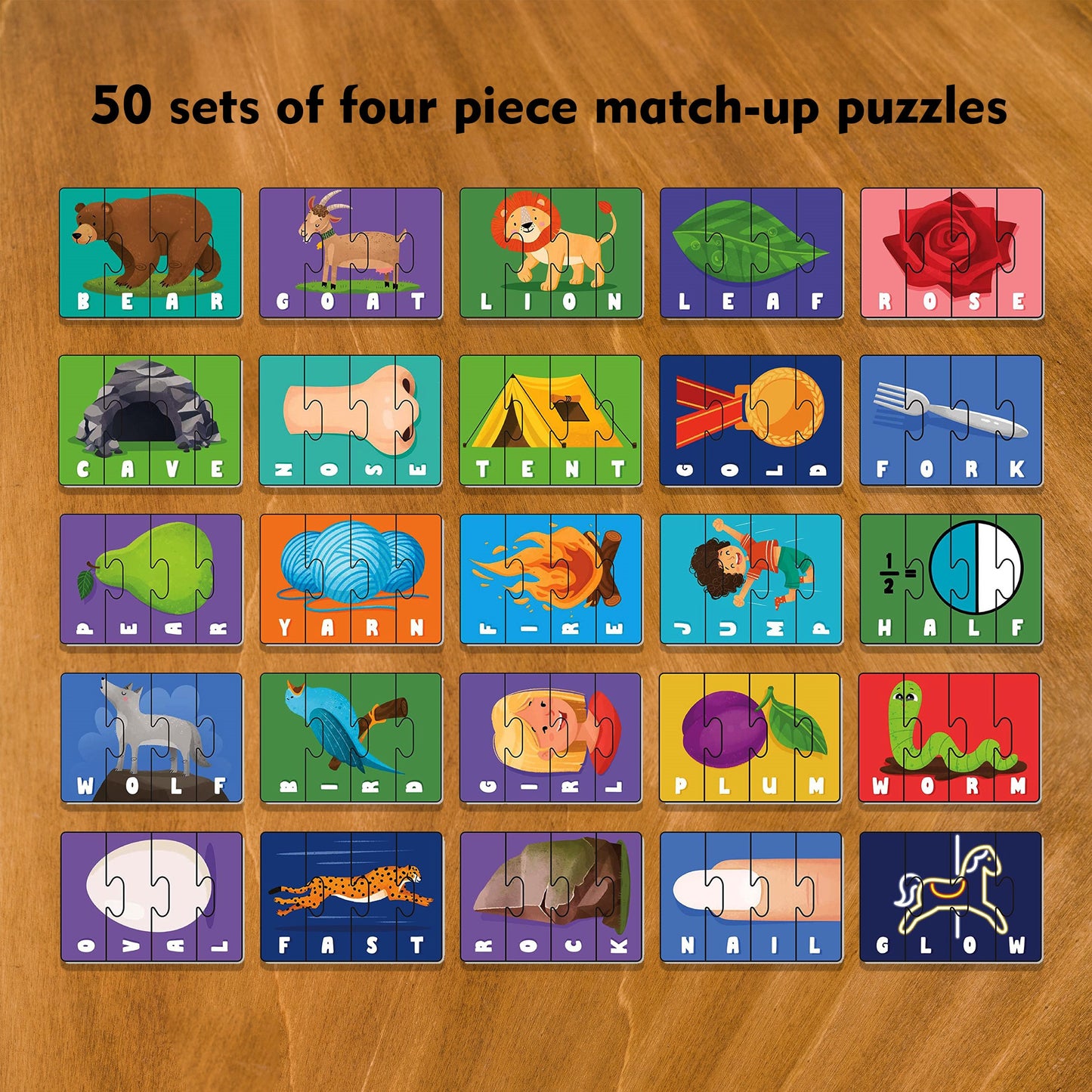 Learning Puzzle - Learn to Spell 50 Four Letter Words