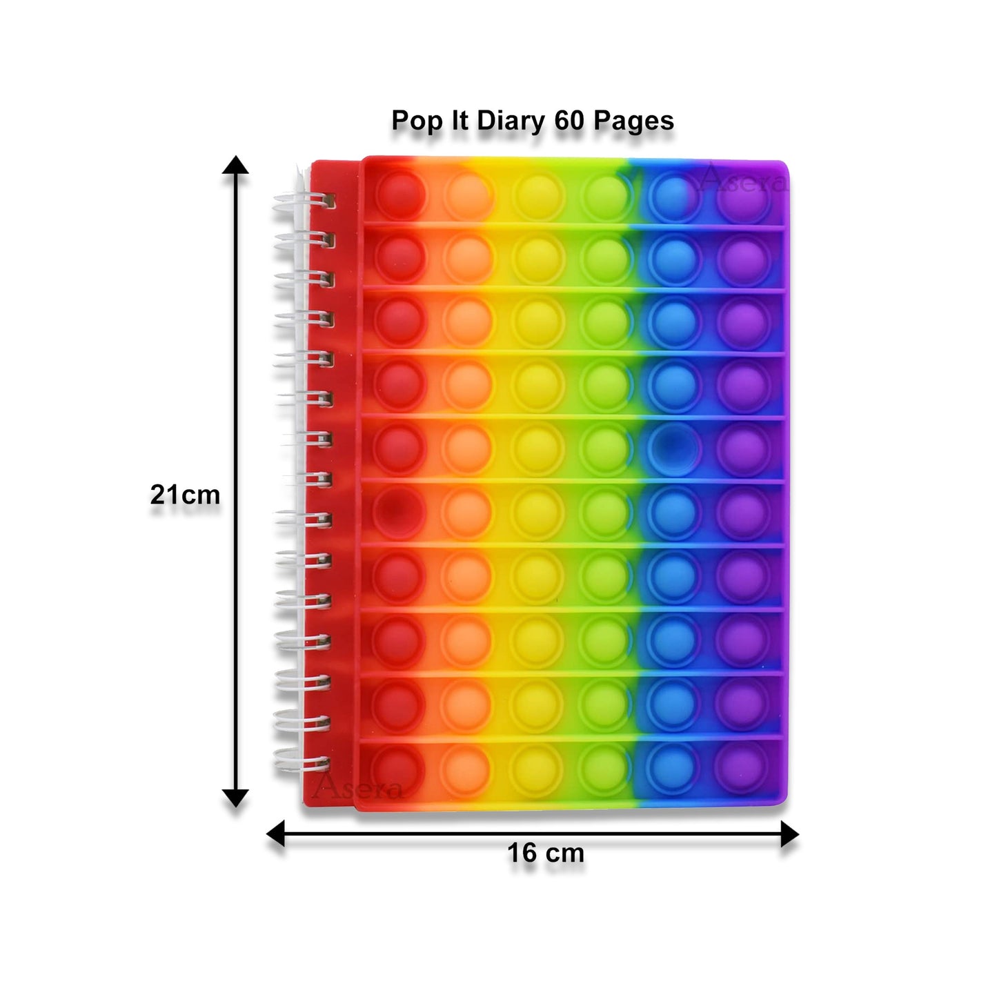 Full Popit Diary, Wire bound Spiral Pop it Diary