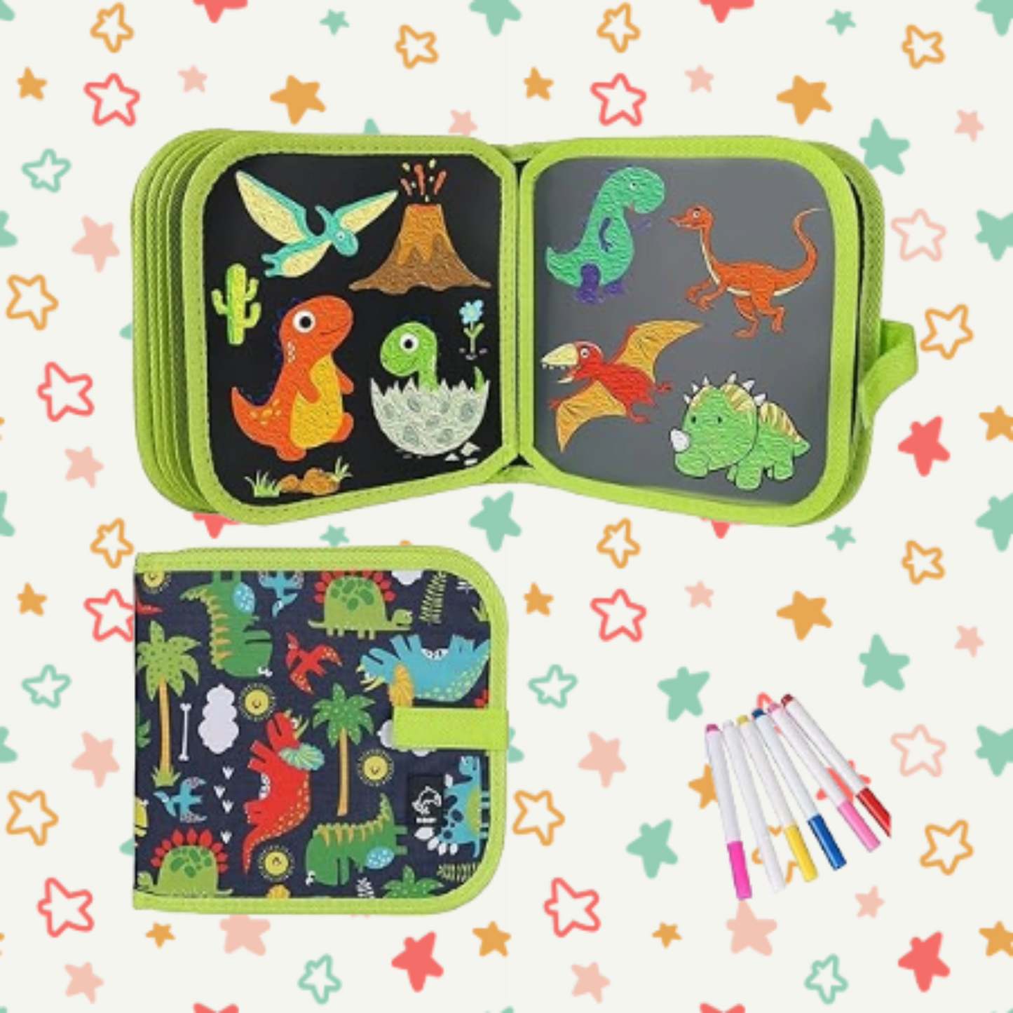 Reusable & Erasable Magic Sketch Book with Sketch Pens