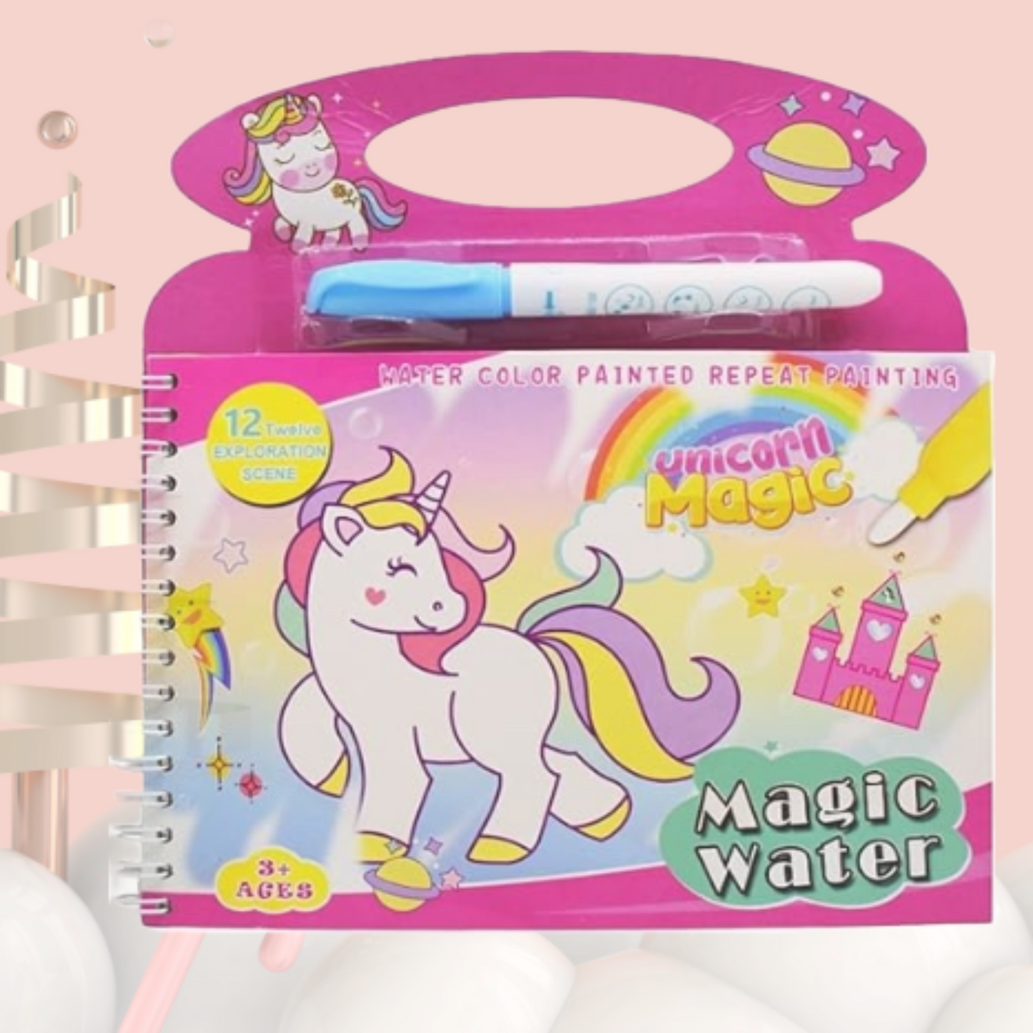 Min Qty:4 | Reusable Magic Water Painting Book with Pen