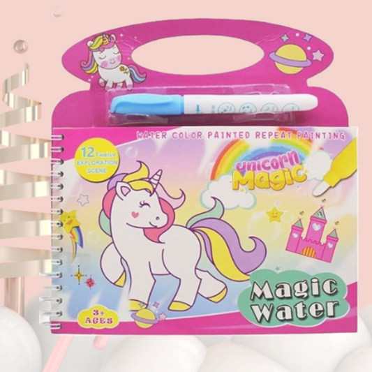 Min Qty:4 | Reusable Magic Water Painting Book with Pen