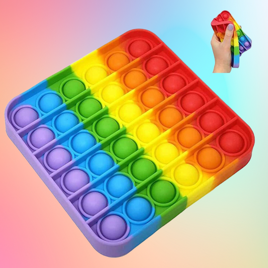 Min Qty:6 | Multicolor Square Silicone Pop It Fidget Toy