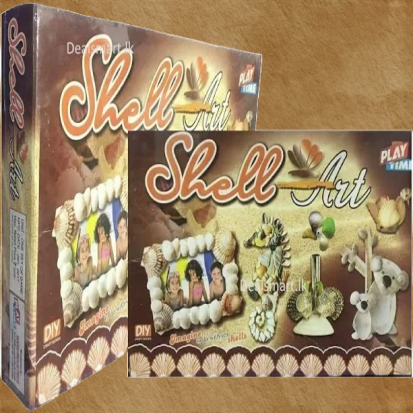 Shell art , a learning activity craft game for kids