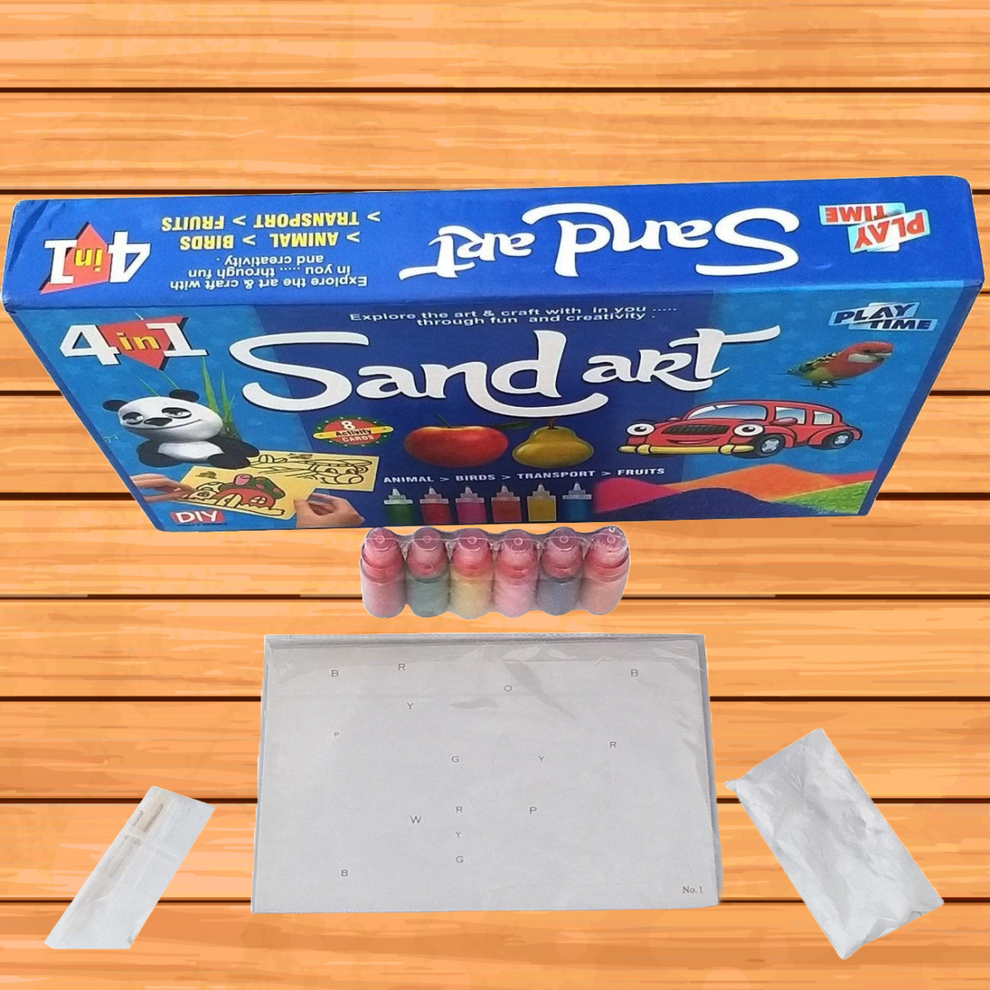 Sand Art Kit, 4 in 1 Sand Art Board Game For Kids Sarvda