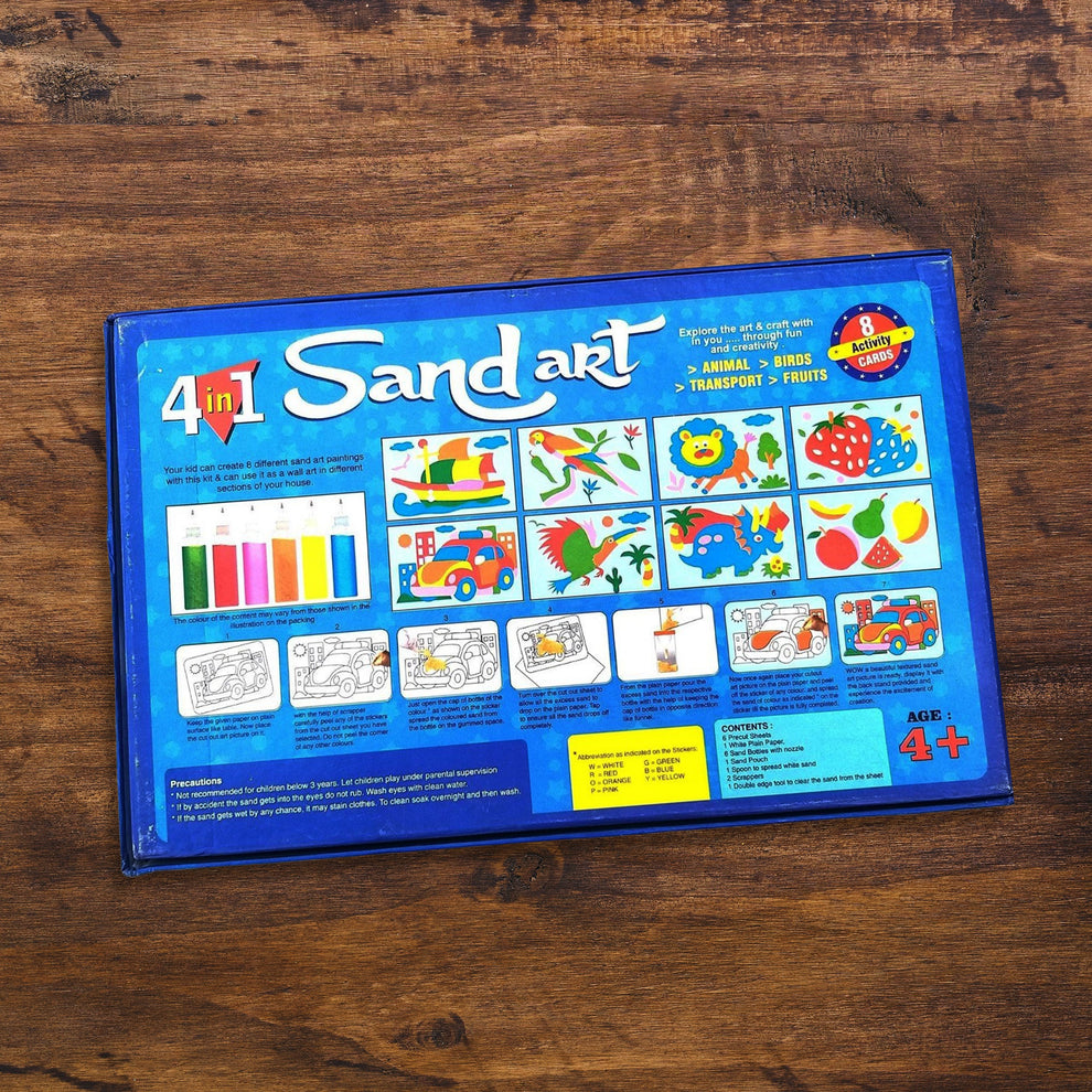 Sand Types Game Sand Art Kit, 4 in 1 Sand Art Board Game For Kids – Sarvda