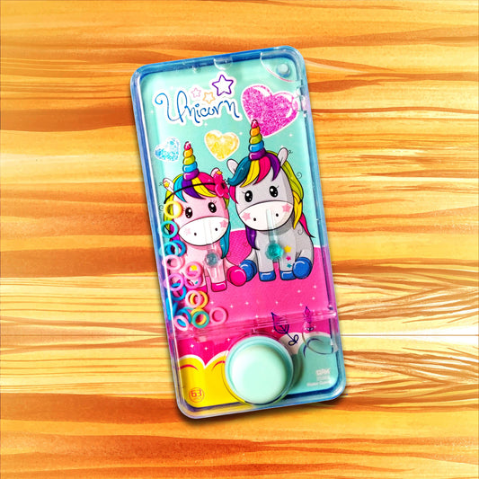 Transparent Unicorn Theme Handled Water Game