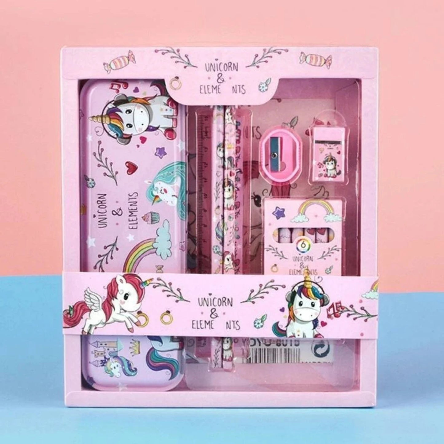 Min Qty:4 | Unicorn Stationary 6pcs Set - 8015