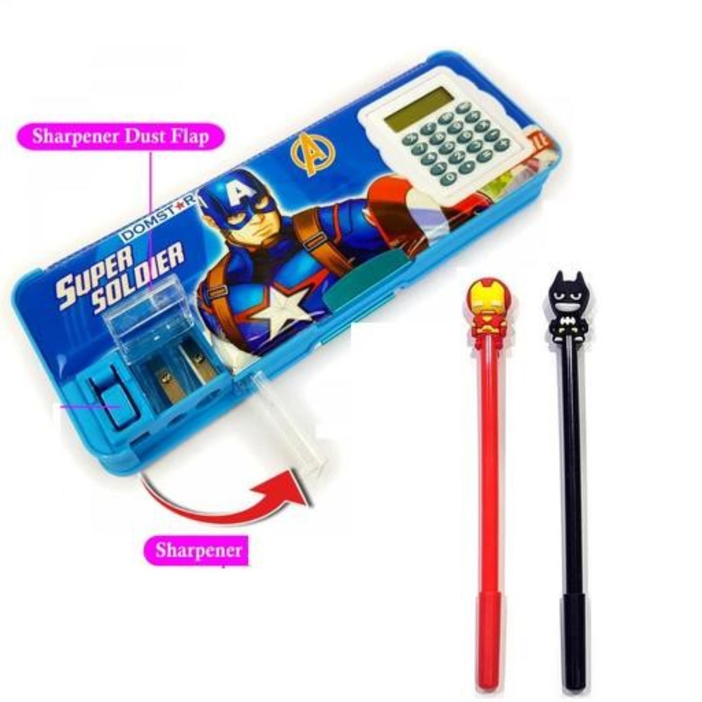 Min Qty:3 | Calculator Geometry (Pencil Box with calculator)